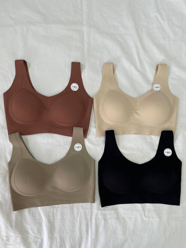 نیمتنه لیزری زنانه کاپ متحرک بدون دوخت با پوشش پهلو و بغل سینه در رنگهای مشکی، بژ، آجری تیره و کرم