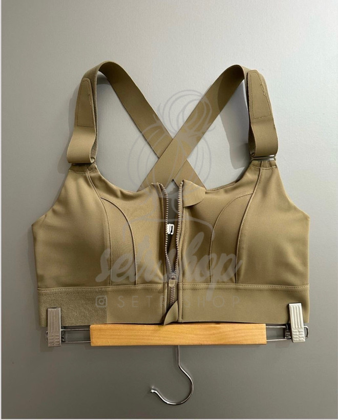 نیمتنه ورزشی حرفهای Lishas Secret با زیپ جلو، قزن داخلی و طراحی پشت ضربدری