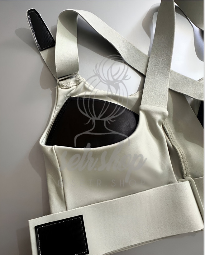 نیمتنه ورزشی حرفهای Lishas Secret با زیپ جلو، قزن داخلی و طراحی پشت ضربدری