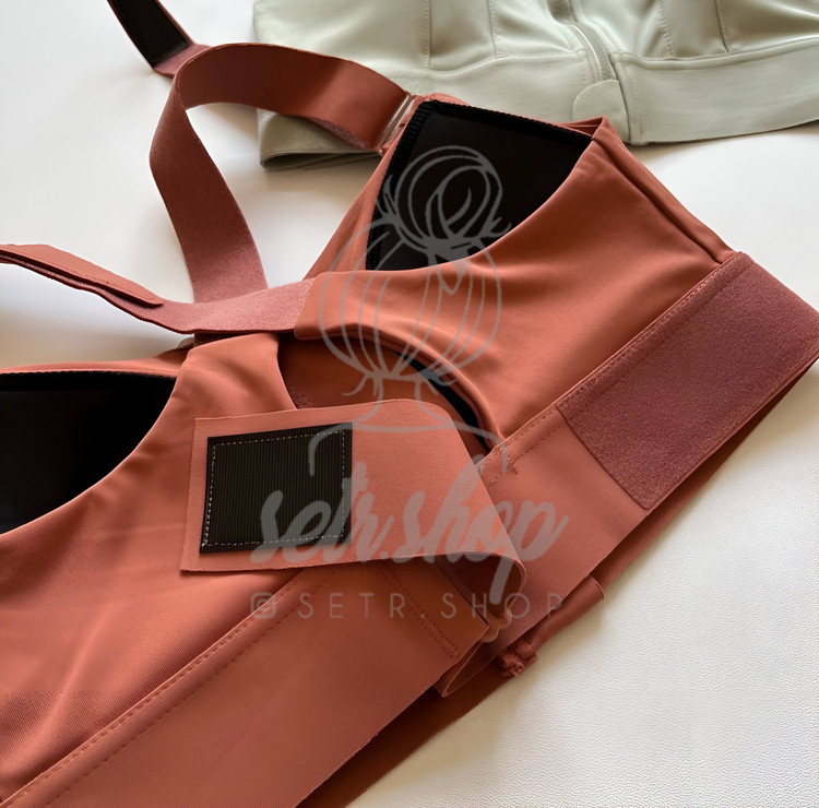 نیمتنه ورزشی حرفهای Lishas Secret با زیپ جلو، قزن داخلی و طراحی پشت ضربدری