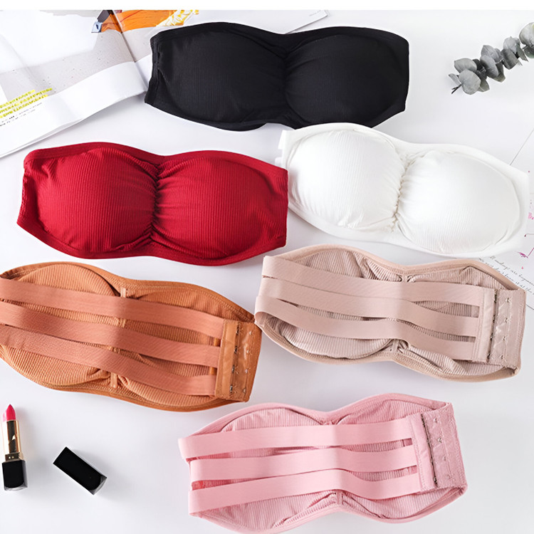 نیمتنه سوتین دکلته بانداجی زنانه با کاپ متحرک و کشهای محکم، مناسب لباس دکلته و مجلسی