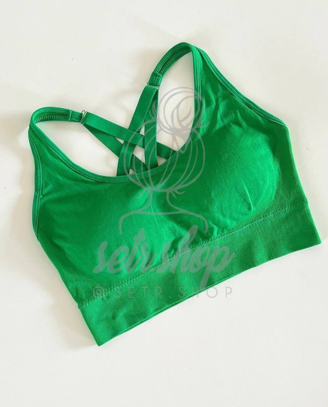 نیمتنه ورزشی با طراحی ضربدری و دستکهای فلزی وارداتی در رنگهای آبی، صورتی، سفید، مشکی، سبز و سرخابی