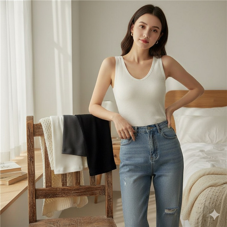 تاپ تو کرک پاییزی زنانه کبریتی اعلا بدون کاپ وارداتی در رنگهای سفید، مشکی و ذغالی