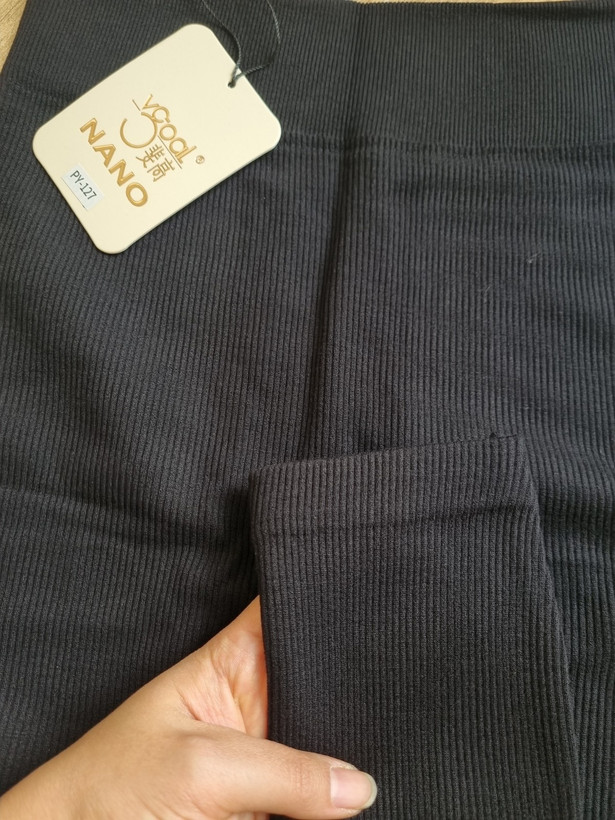 لگ کبریتی توخزدار مشکی نانو طلایی فری سایز با کمر پهن برای استفاده در باشگاه و بیرون خانه