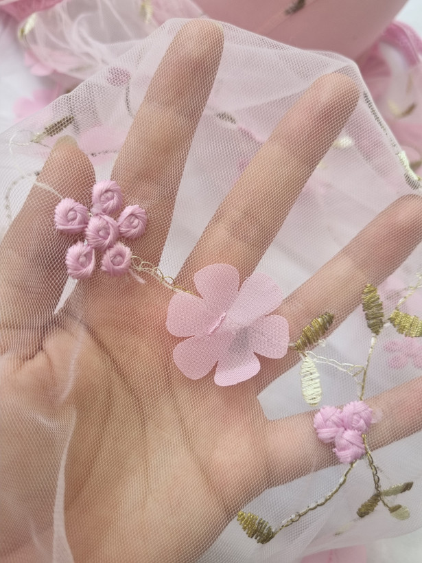 لباس خواب دو تیکه توری گلدوزی